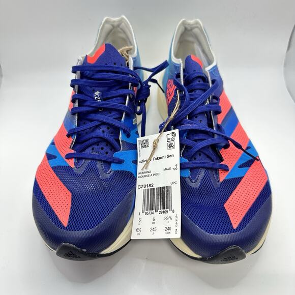 Adidas Adizero Takumi Sen 8 Legacy Indigo Turbo Men’s Running Shoe | Size 6.5 main image 4